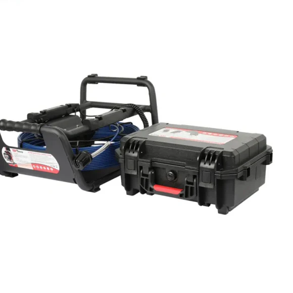 HD Sewer Inspection Camera with 512Hz Sonde – 20M to 60M Compact Drain Pipe Camera with Meter Counter & Wireless Keyboard QY6688