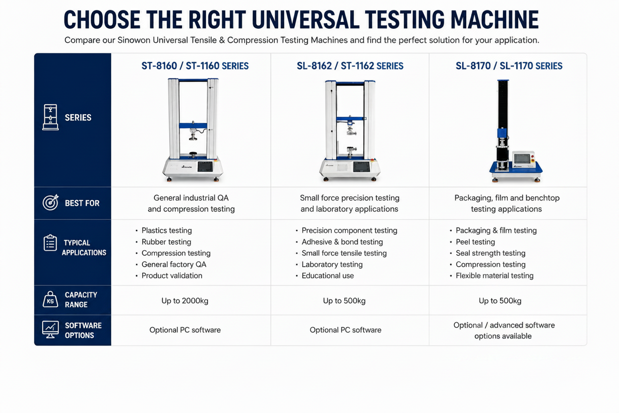 Testing Systems for Tensile, Compression, Pull, Peel & Material Strength Testing