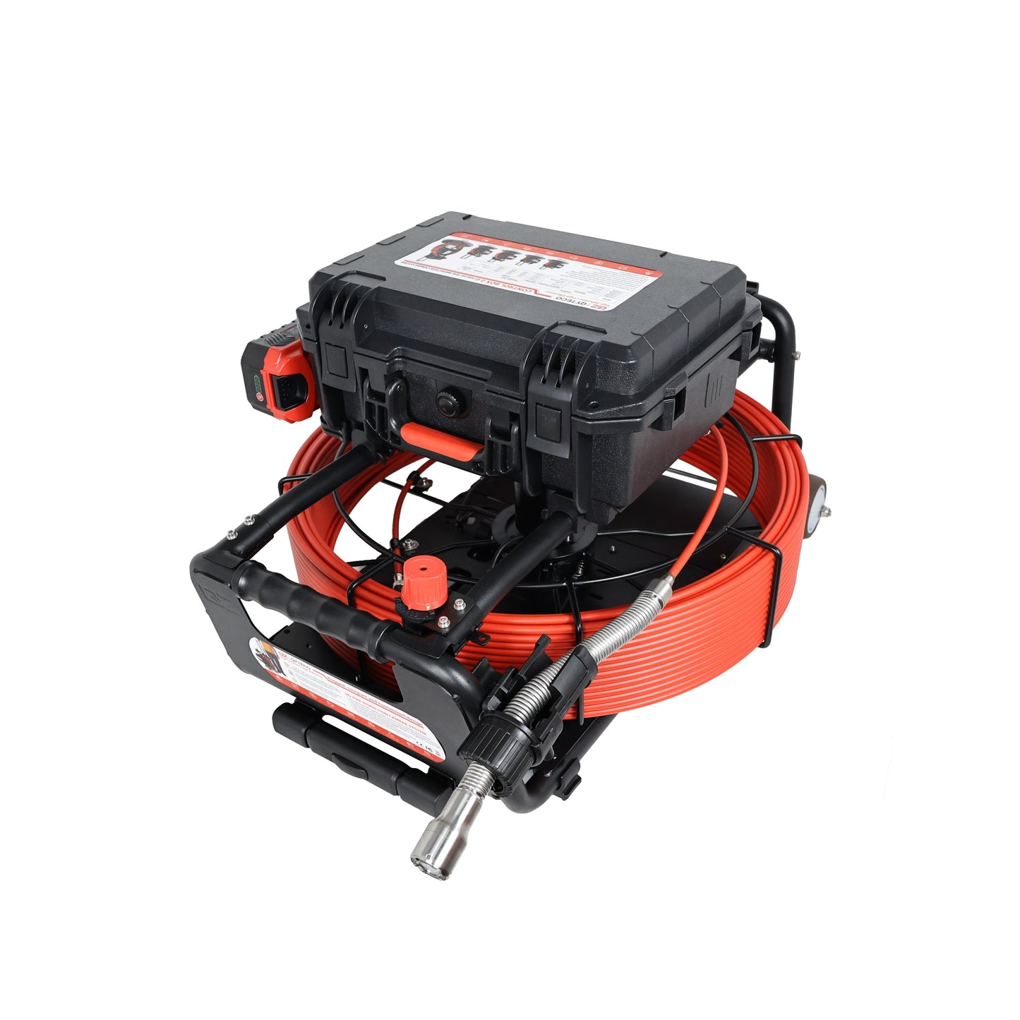 80m Pipe Inspection Camera – Sewer Drain Endoscope System with Sonde Self Levelling High Low Beam QY6689