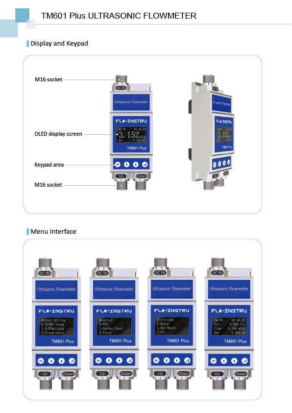 Ultrasonic Flow Meter TM601 Plus