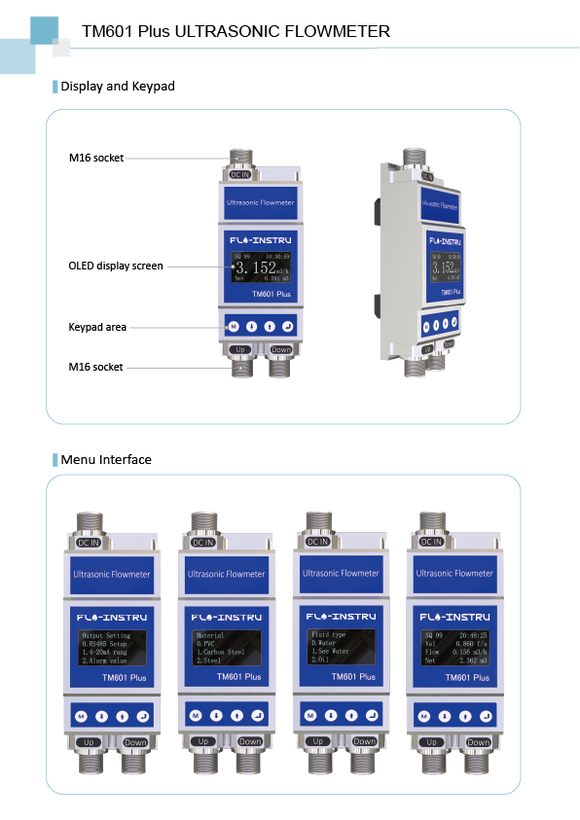 Ultrasonic Flow Meter TM601 Plus