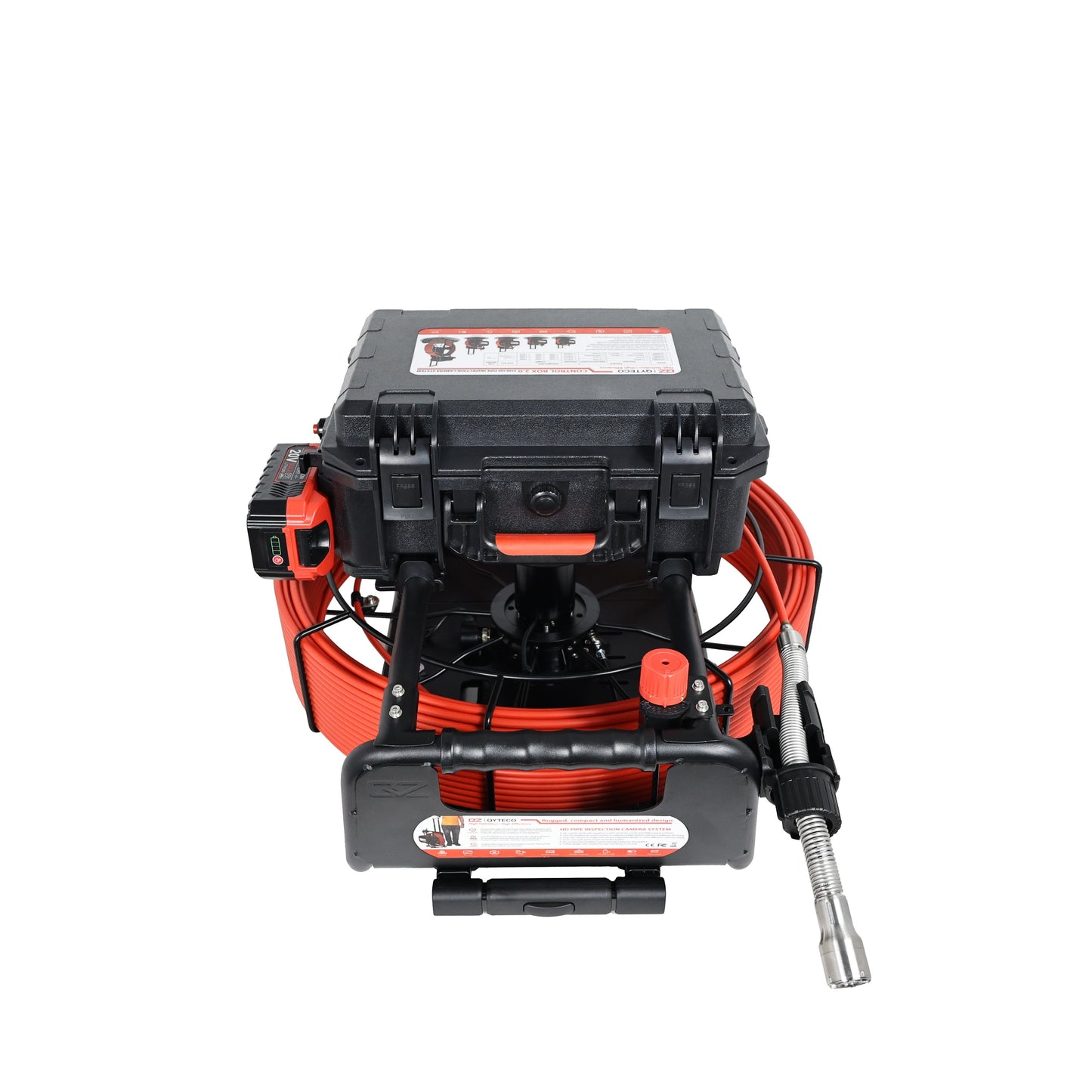 80m Pipe Inspection Camera – Sewer Drain Endoscope System with Sonde Self Levelling High Low Beam QY6689