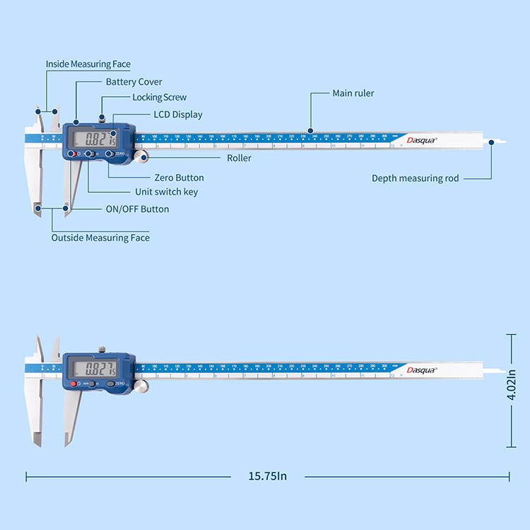 Digital Caliper 300mm High Precision 0.01mm IP67 Pro Series 2000-2015