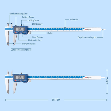 Digital Caliper 300mm High Precision 0.01mm IP67 Pro Series 2000-2015 - 0