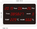 Large LED Temperature & Humidity Display HE-Series-7