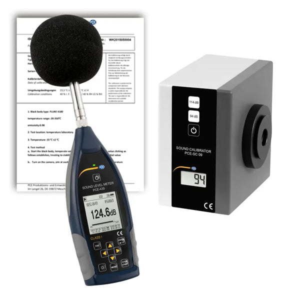Class 1 Sound Level Meter with Calibrator PCE-430