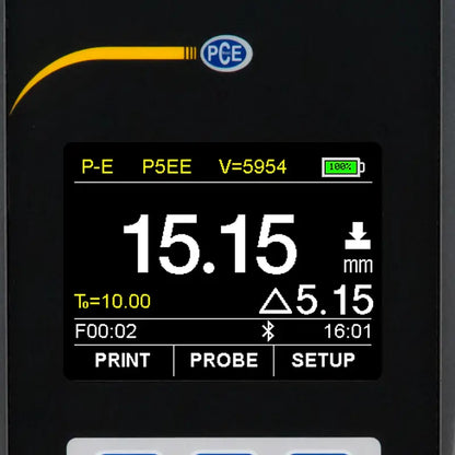 Ultrasonic Thickness & Vibration Analyzer PCE-TG 300-P5EE