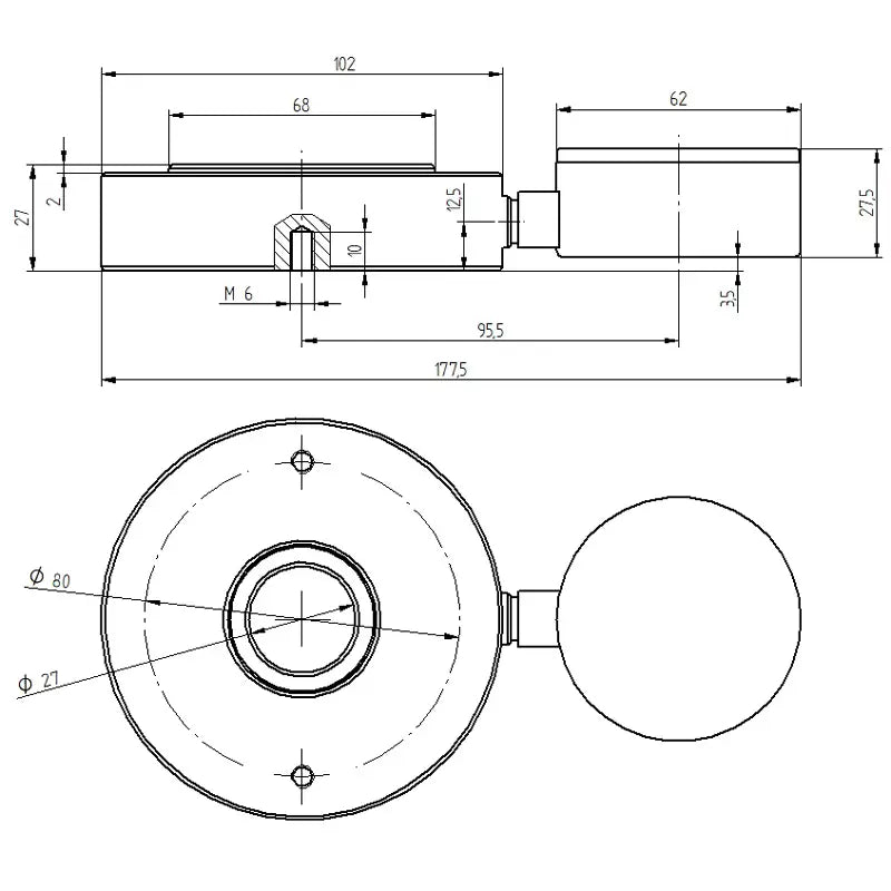Hydraulic Force Gauge PCE-HFG 2.5K-E100