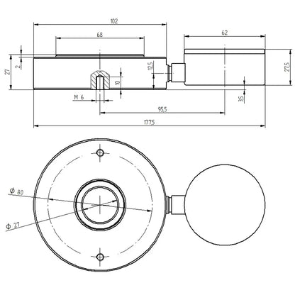 Hydraulic Force Gauge PCE-HFG 2.5K-E100
