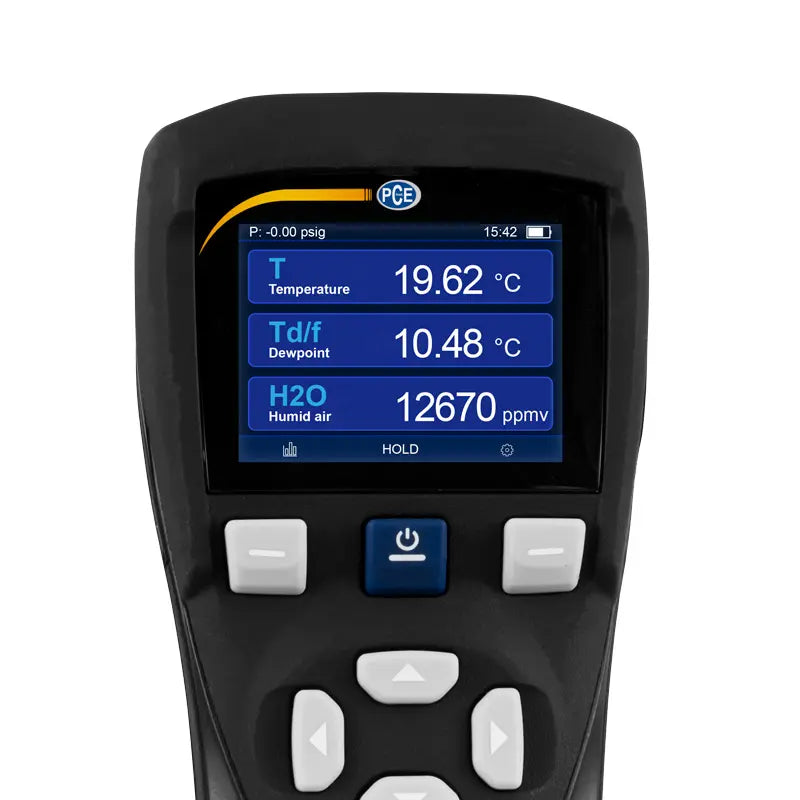 Dew Point & Humidity Meter | Handheld Compressed Air Moisture Analyzer PCE-DPM 3
