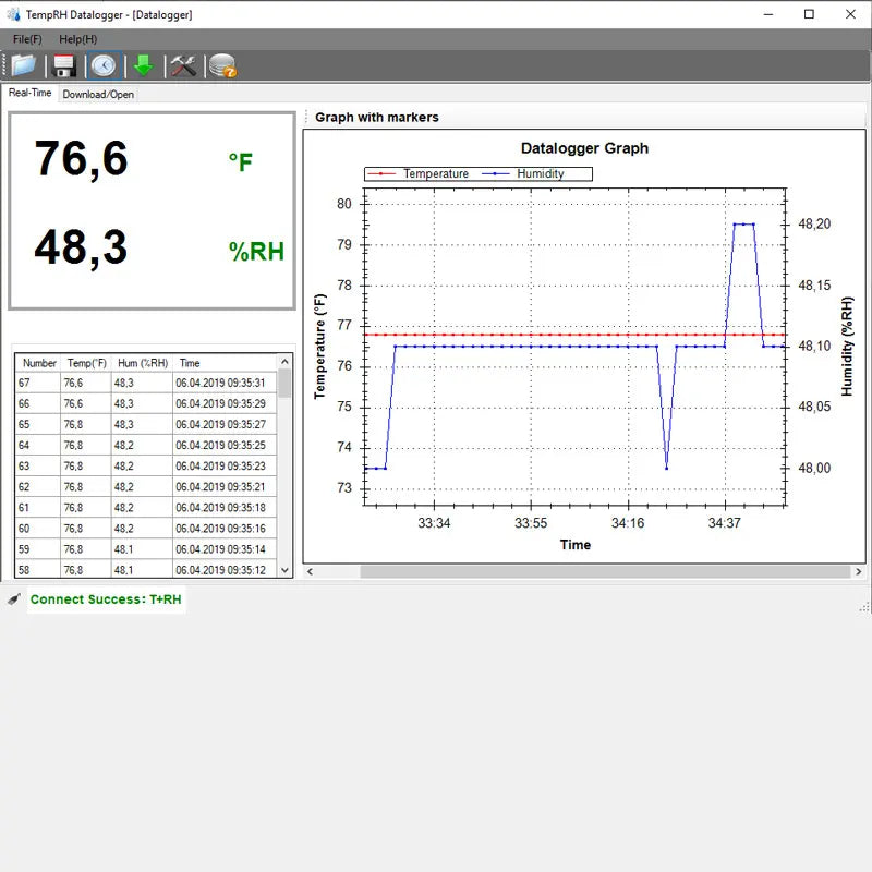 Temperature & Humidity Data Logger PCE-HT 72
