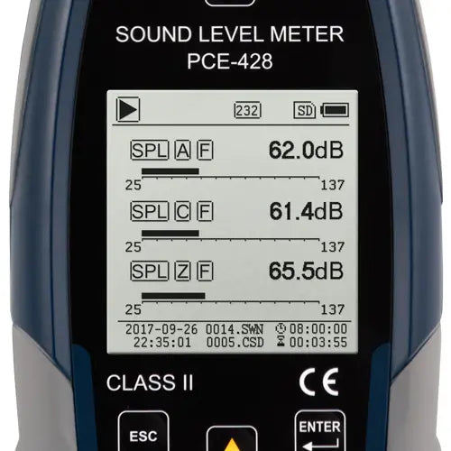 Class 1 Sound Level Meter PCE-430-EKIT