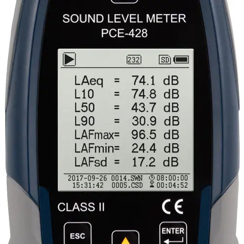 Class 1 Sound Level Meter PCE-430-EKIT