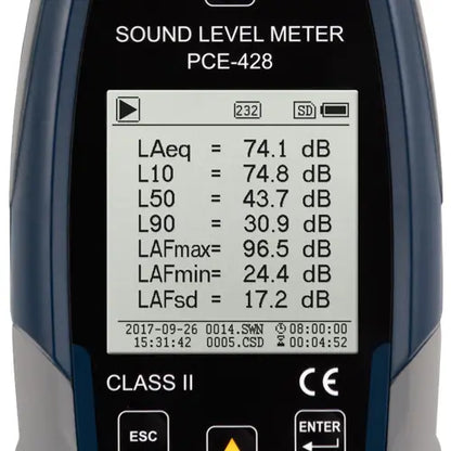 Class 1 Sound Level Meter PCE-430-EKIT