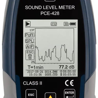 Class 1 Sound Level Meter PCE-430-EKIT