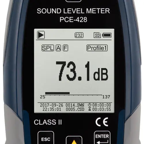 Class 1 Sound Level Meter PCE-430-EKIT