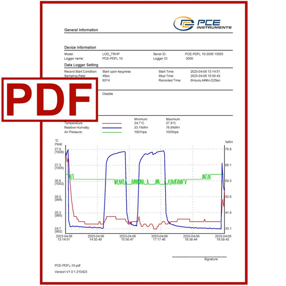 Infrared & Contact Thermometer PCE-PDFL 10